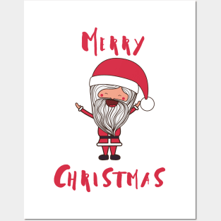 merry christmas santa claus Posters and Art